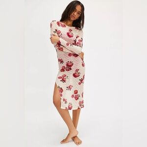 Free People Lace Floral Midi Dress